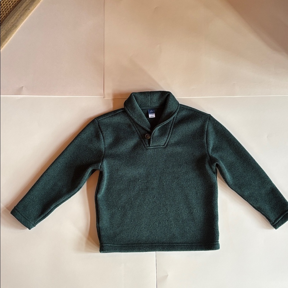 Old Navy Kids Forest Green Pullover W/Collar & Button Size (6-7) Small